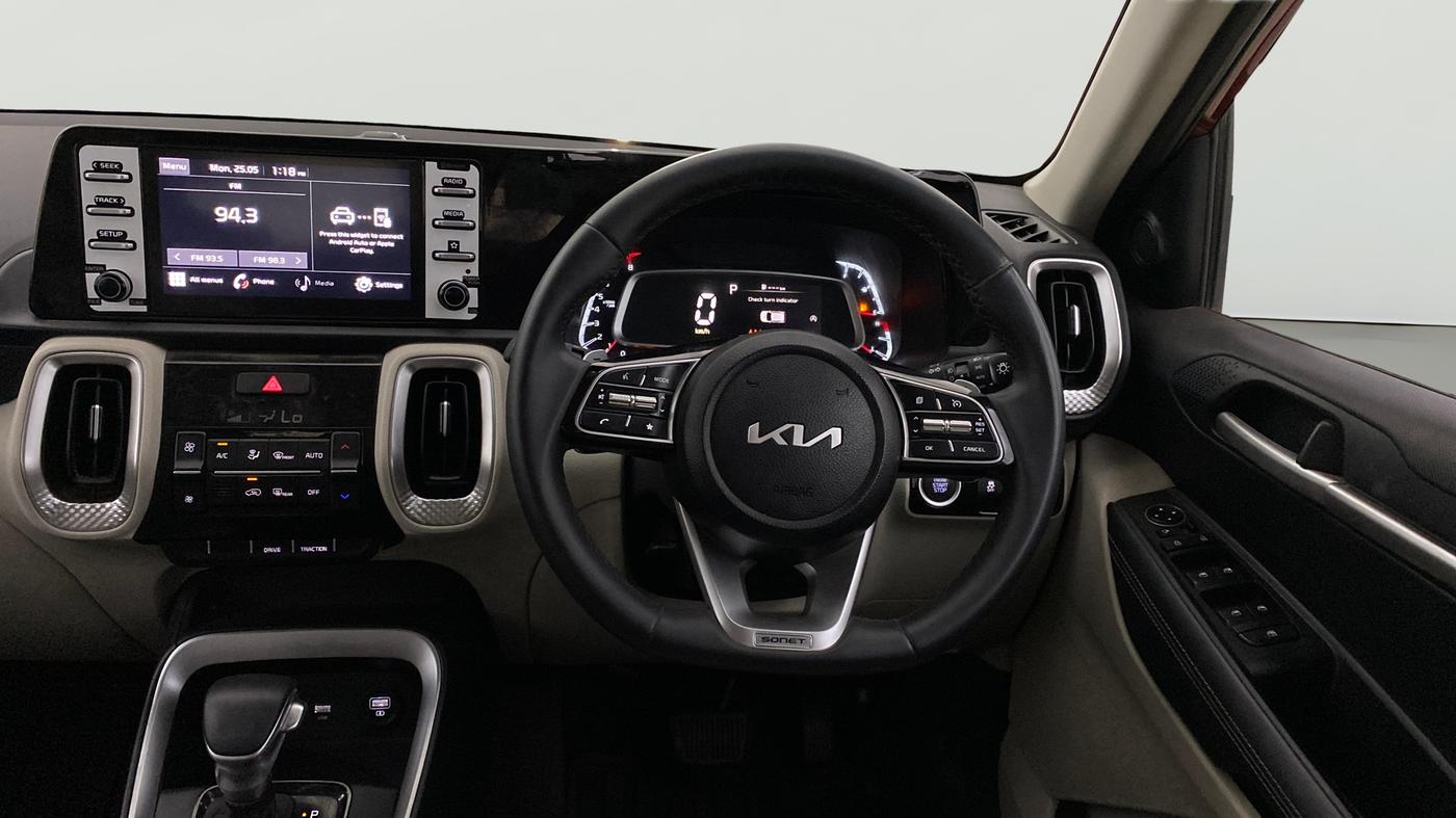 2023 KIA SONET HTX 1.0 DCT, Petrol, Automatic, 14,230 km, Steering Wheel Close Up
