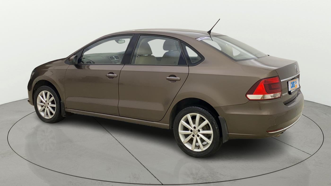 2017 Volkswagen Vento HIGHLINE PLUS 1.5 AT 16 ALLOY, Diesel, Automatic, 1,14,563 km, Left Back Diagonal