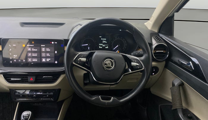 2022 Skoda SLAVIA STYLE 1.0L TSI MT, Petrol, Manual, 46,726 km, Steering Wheel Close Up