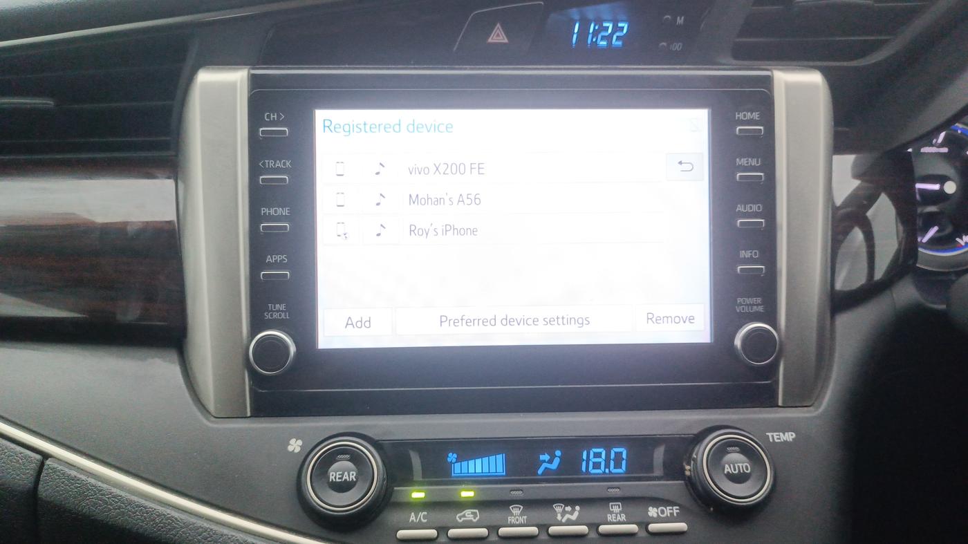 2022 Toyota Innova Crysta 2.4 VX 8 STR, Diesel, Manual, 28,485 km, Air Conditioner