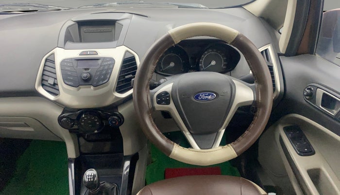 2017 Ford Ecosport TREND 1.5L DIESEL, Diesel, Manual, 1,17,230 km, Steering Wheel Close Up