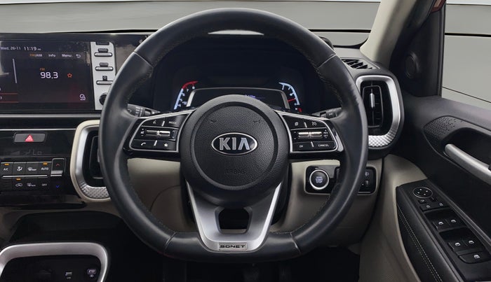 2021 KIA SONET HTX 1.0 IMT, Petrol, Manual, 56,980 km, Steering Wheel Close Up