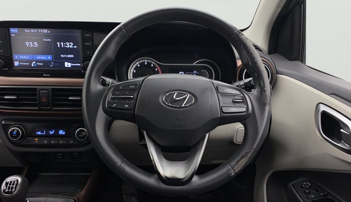 2020 Hyundai AURA SX 1.2 (O), Petrol, Manual, 67,129 km, Steering Wheel Close Up