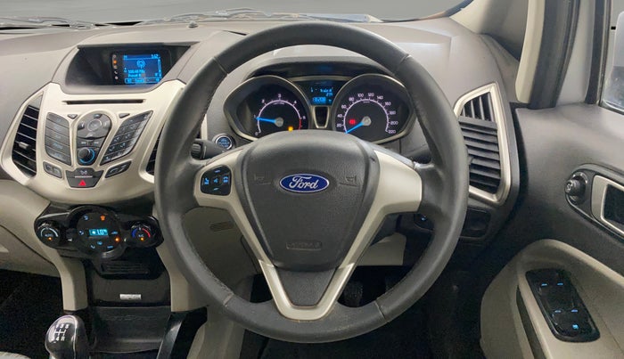 2016 Ford Ecosport TITANIUM 1.5L DIESEL, Diesel, Manual, 1,36,207 km, Steering Wheel Close Up