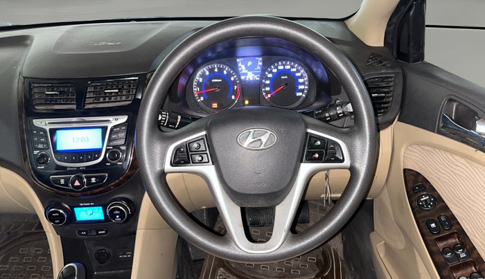 2014 Hyundai Verna FLUIDIC 1.6 VTVT SX AT, Petrol, Automatic, 27,810 km, Steering Wheel Close Up