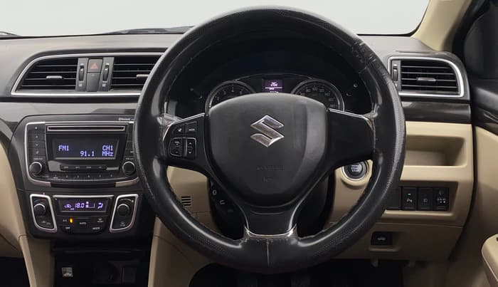 2017 Maruti Ciaz ZETA 1.4  MT PETROL, Petrol, Manual, 1,16,619 km, Steering Wheel Close Up