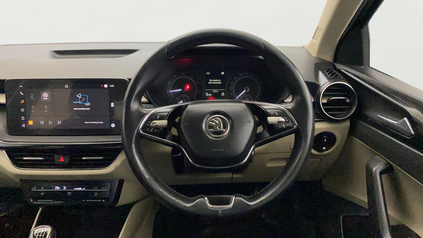 2022 Skoda SLAVIA AMBITION 1.0L TSI MT, Petrol, Manual, 39,109 km, Steering Wheel Close Up
