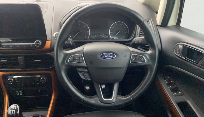 2020 Ford Ecosport TITANIUM 1.5L SPORTS(SUNROOF) DIESEL, Diesel, Manual, 1,26,599 km, Steering Wheel Close Up