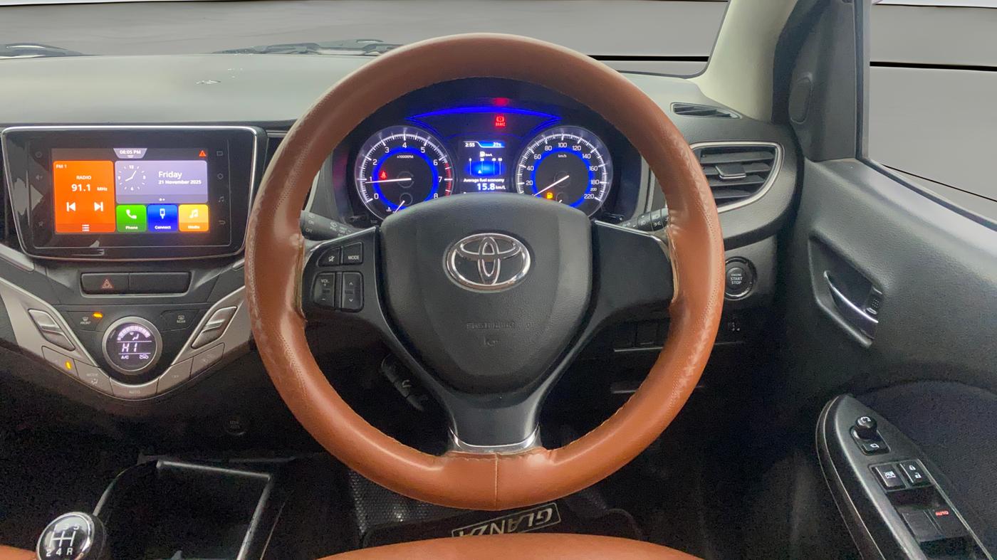 2020 Toyota Glanza G, Petrol, Manual, 70,551 km, Steering Wheel Close Up