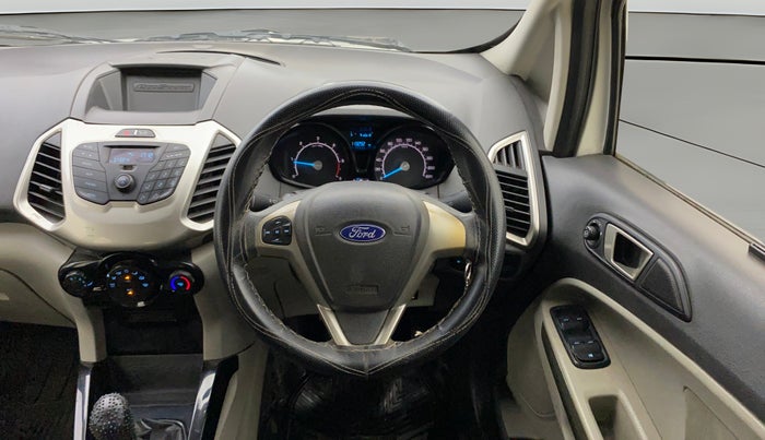 2016 Ford Ecosport TREND 1.5L DIESEL, Diesel, Manual, 1,13,286 km, Steering Wheel Close Up