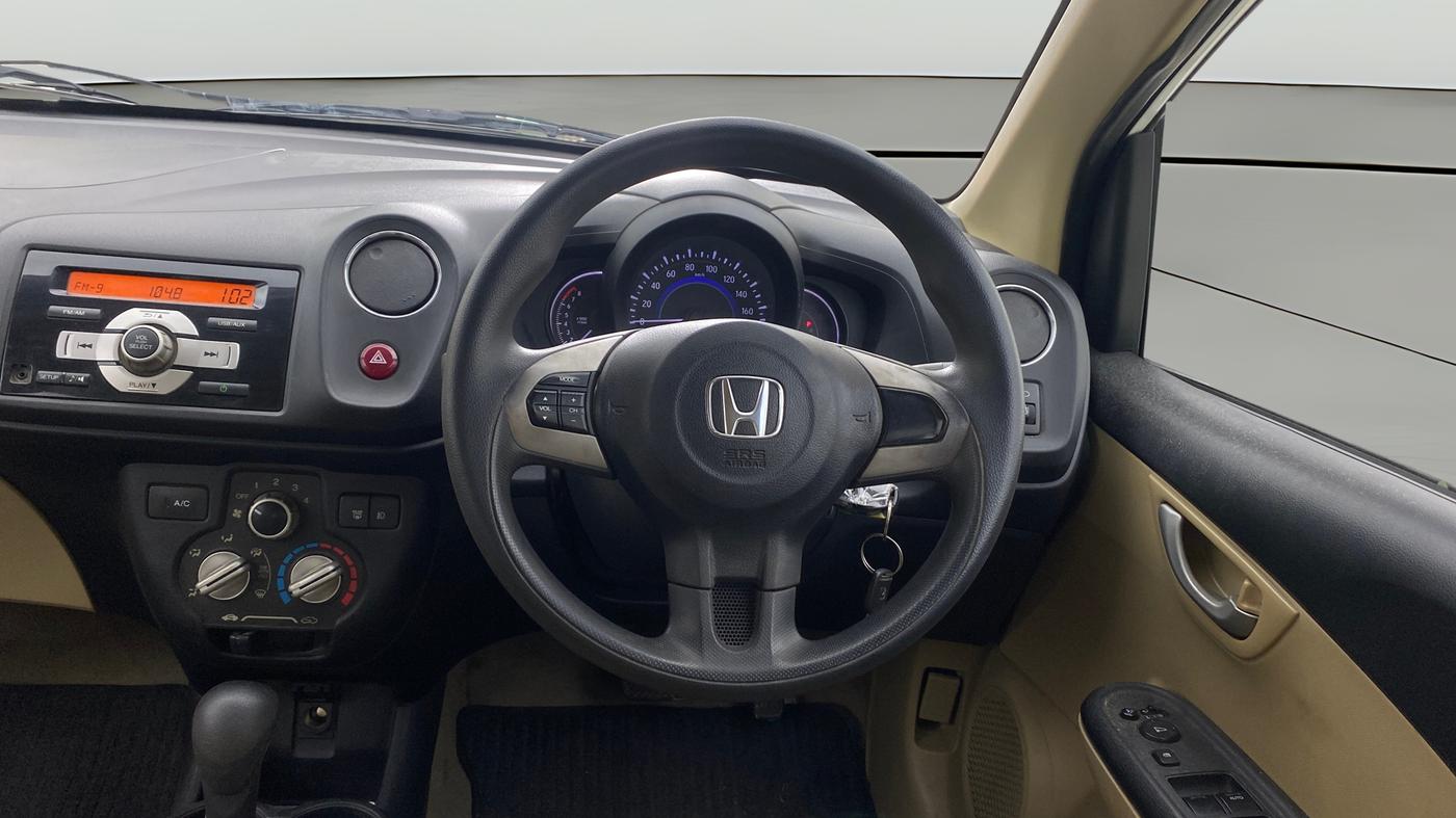 2015 Honda Brio VX AT, Petrol, Automatic, 56,639 km, Steering Wheel Close Up