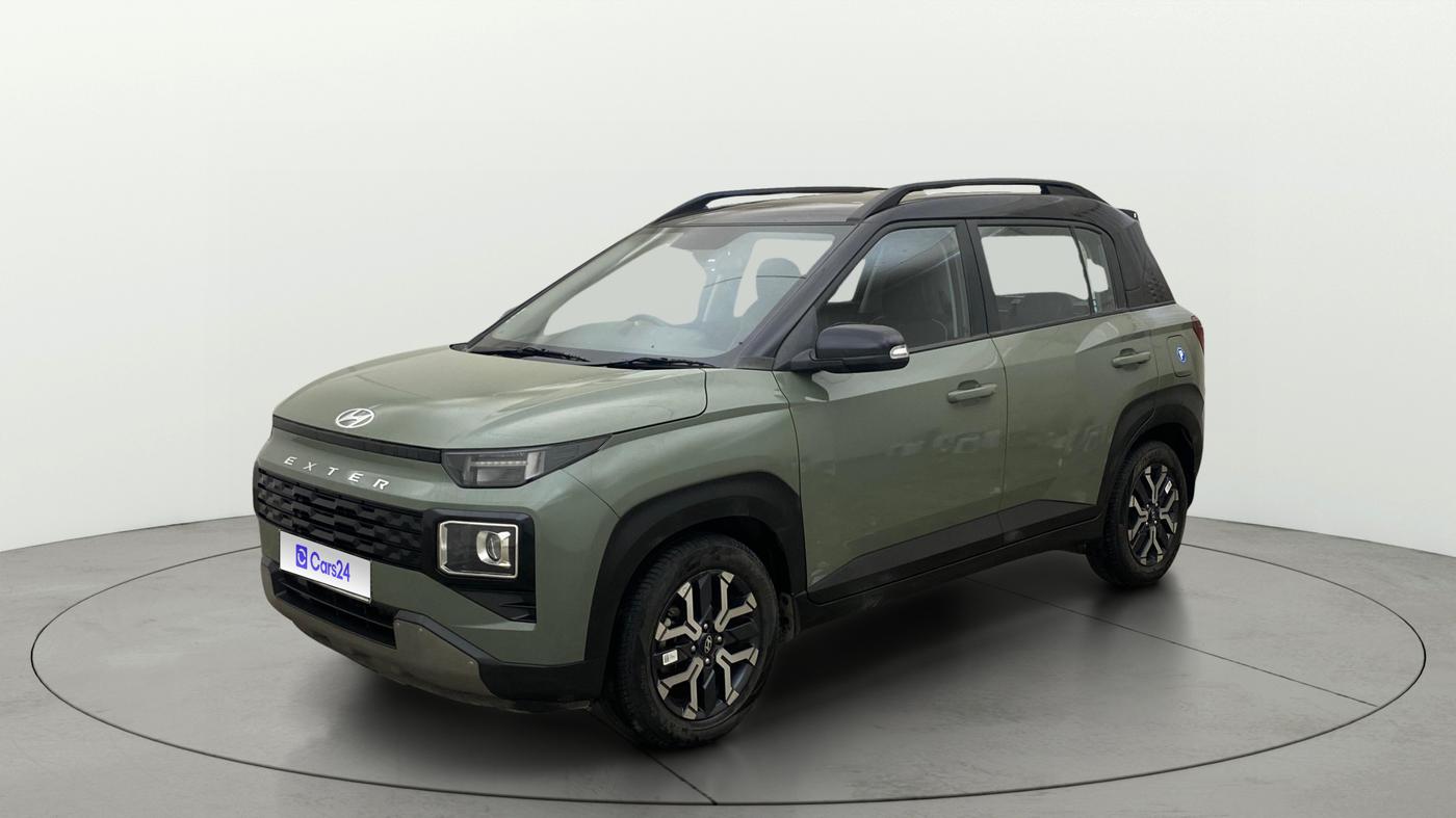 2024 Hyundai EXTER SX(O) CONNECT 1.2 AMT DUAL TONE, Petrol, Automatic, 28,151 km, Left Front Diagonal