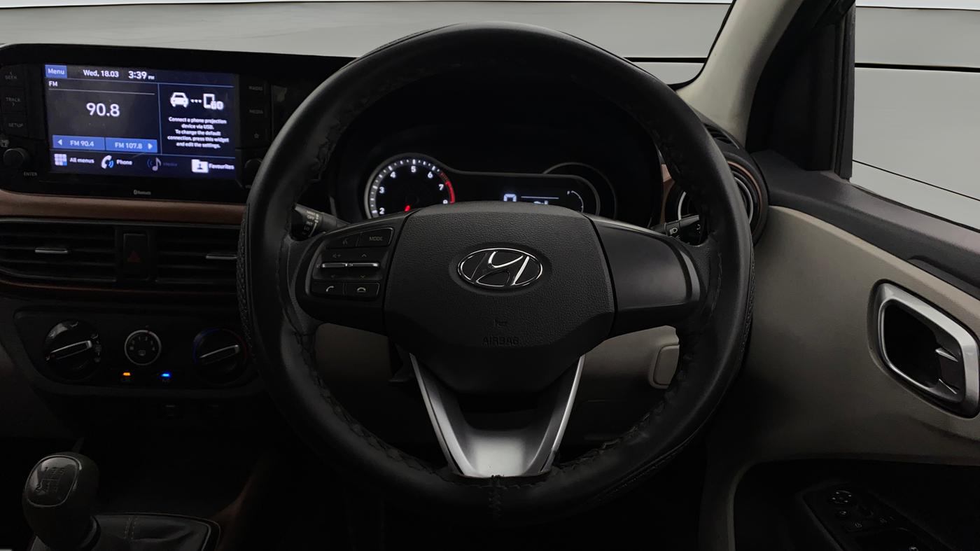 2022 Hyundai AURA SX 1.2, Petrol, Manual, 36,487 km, Steering Wheel Close Up