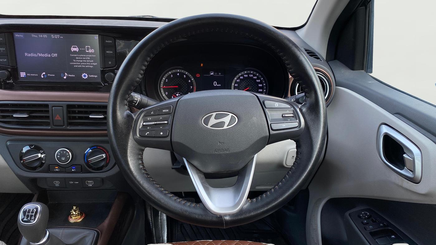 2024 Hyundai AURA SX 1.2 CNG, CNG, Manual, 27,116 km, Steering Wheel Close Up