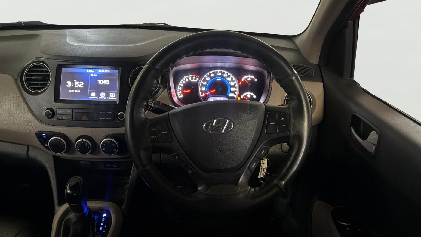 2018 Hyundai Grand i10 SPORTZ AT 1.2 KAPPA VTVT, Petrol, Automatic, 28,328 km, Steering Wheel Close Up