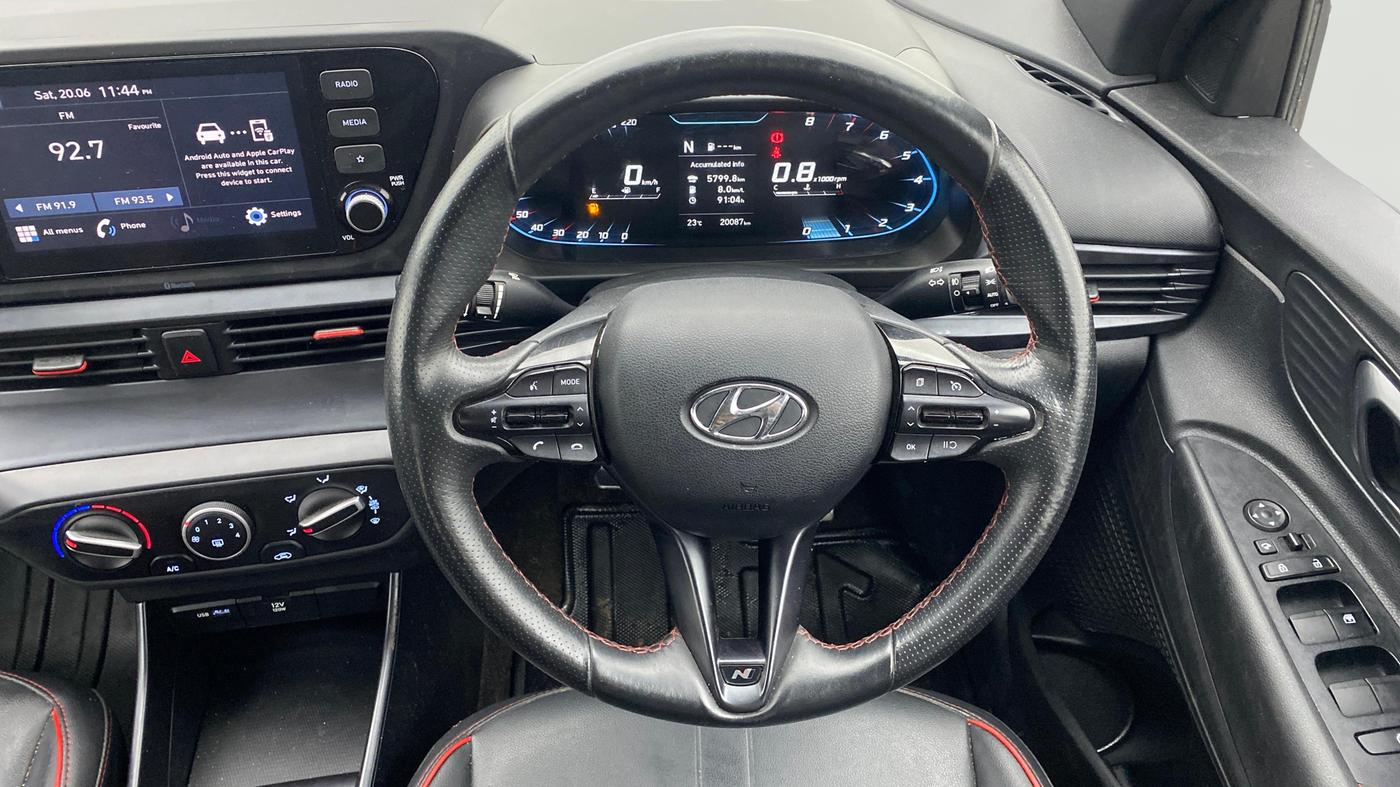 2022 Hyundai NEW I20 N LINE N6 1.0 TURBO GDI IMT, Petrol, Manual, 20,086 km, Steering Wheel Close Up