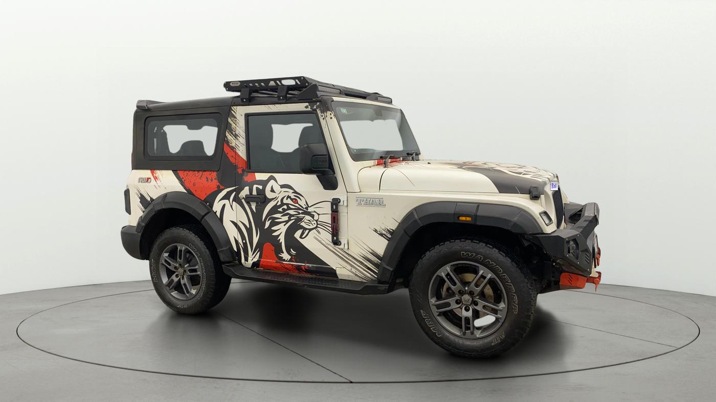 2023 Mahindra Thar LX P 2WD AT HT, Petrol, Automatic, 31,585 km, Right Front Diagonal