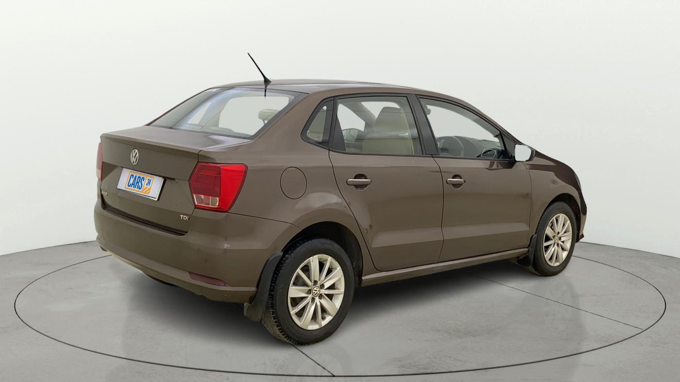2016 Volkswagen Ameo HIGHLINE DSG 1.5 DIESEL , Diesel, Automatic, 1,06,902 km, Right Back Diagonal