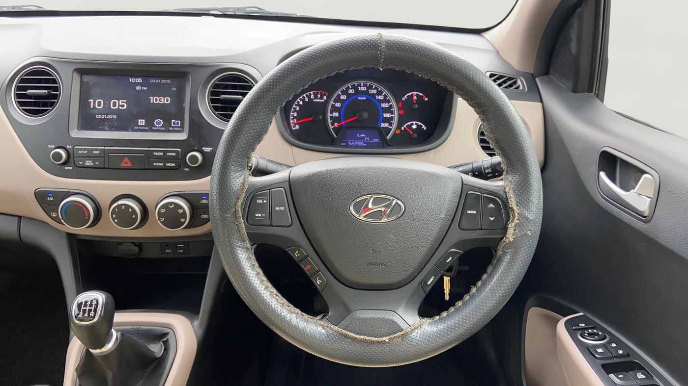 2019 Hyundai Grand i10 SPORTZ 1.2 KAPPA VTVT, Petrol, Manual, 52,281 km, Steering Wheel Close Up