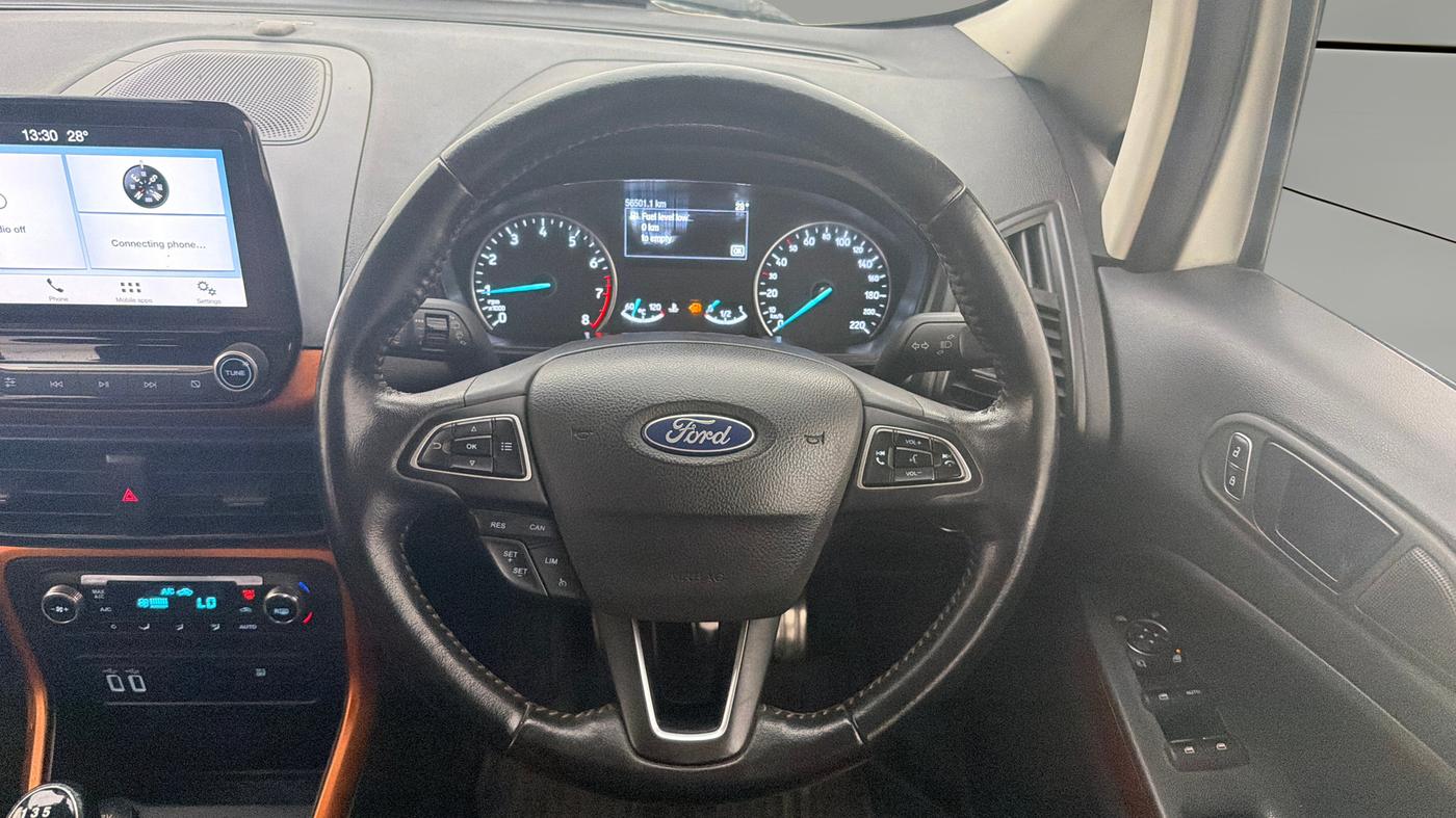 2019 Ford Ecosport TITANIUM 1.0L ECOBOOST SPORTS(SUNROOF), Petrol, Manual, 56,499 km, Steering Wheel Close Up