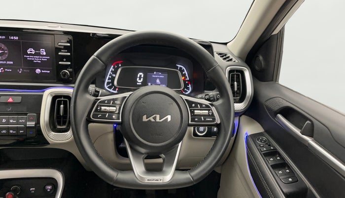 2021 KIA SONET HTX 1.0 IMT, Petrol, Manual, 27,014 km, Steering Wheel Close Up