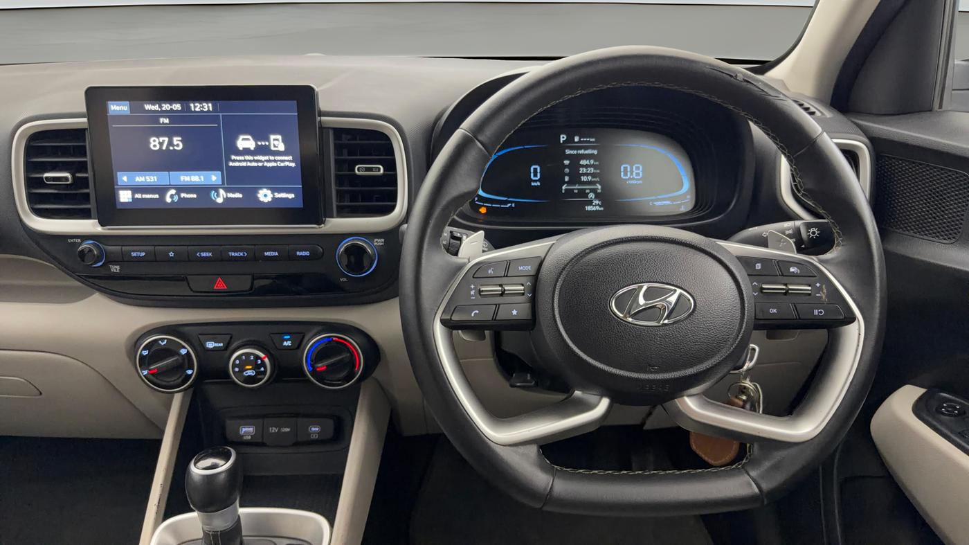 2023 Hyundai VENUE S (O) 1.0 Turbo Petrol DCT, Petrol, Automatic, 18,569 km, Steering Wheel Close Up