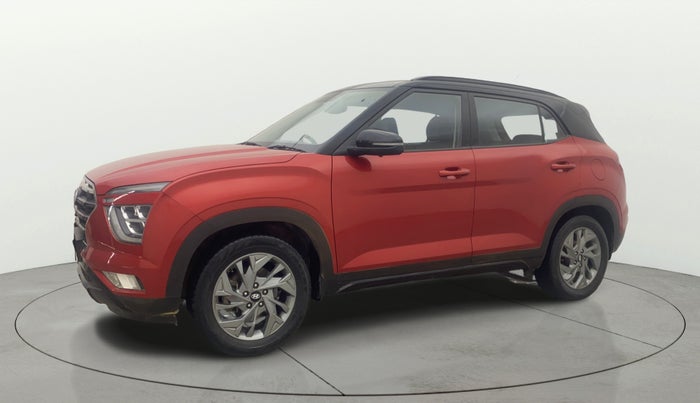 2021 Hyundai Creta SX (O) 1.4 TURBO DCT DUAL TONE, Petrol, Automatic, 64,701 km, Left Front Diagonal