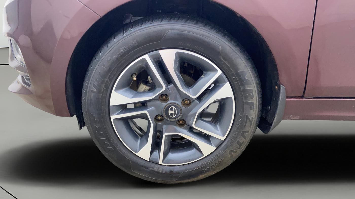 2021 Tata TIGOR XZA PLUS PETROL, Petrol, Automatic, 85,935 km, Left Front Wheel