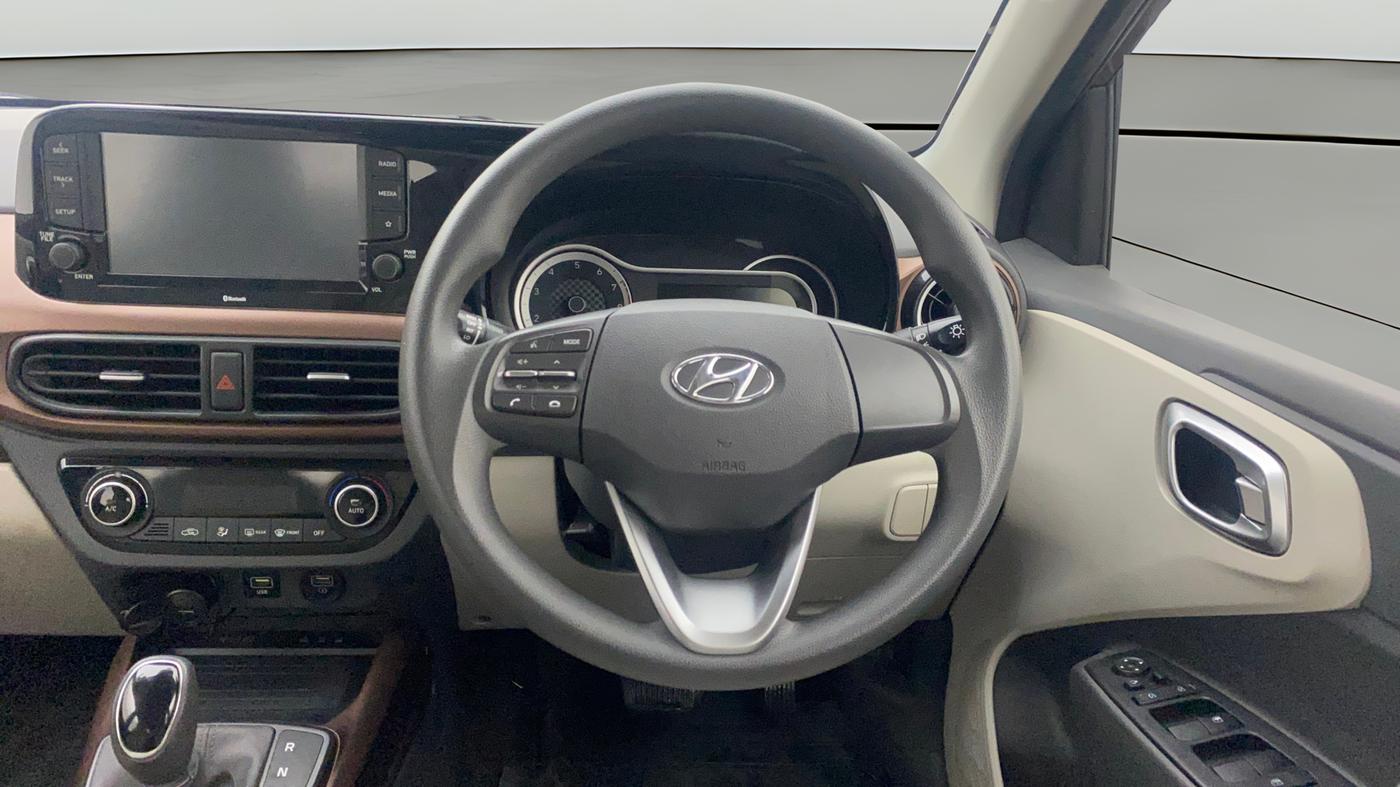 2021 Hyundai AURA SX PLUS 1.2 AMT, Petrol, Automatic, 93,864 km, Steering Wheel Close Up