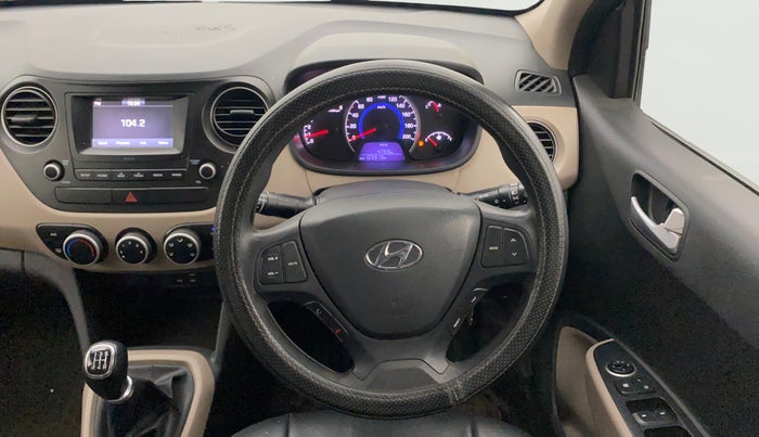 2017 Hyundai Grand i10 SPORTZ 1.2 KAPPA VTVT, Petrol, Manual, 1,03,882 km, Steering Wheel Close Up
