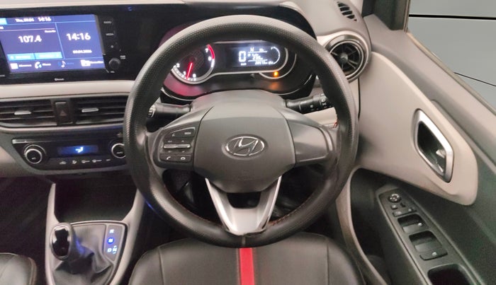 2021 Hyundai GRAND I10 NIOS SPORTZ AMT 1.2 KAPPA VTVT, CNG, Automatic, 28,546 km, Steering Wheel Close Up