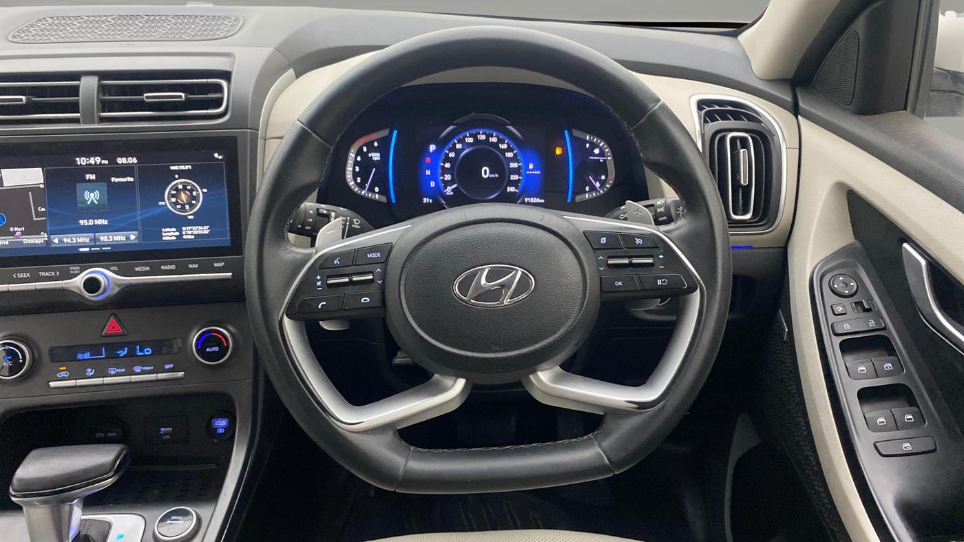 2020 Hyundai Creta SX (O) AT 1.5 DIESEL, Diesel, Automatic, 91,817 km, Steering Wheel Close Up