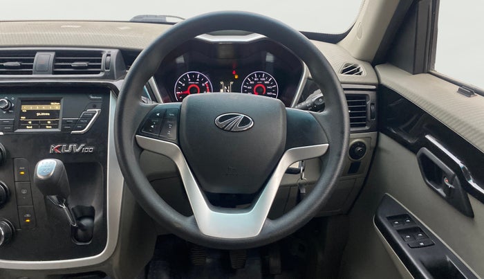2017 Mahindra Kuv100 K6 PLUS 6 STR, Petrol, Manual, 63,581 km, Steering Wheel Close Up