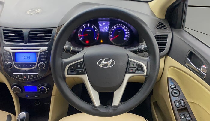 2014 Hyundai Verna FLUIDIC 1.6 VTVT SX AT, Petrol, Automatic, 42,671 km, Steering Wheel Close Up