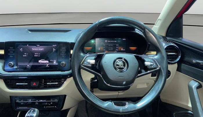 2022 Skoda SLAVIA STYLE 1.0L TSI AT, Petrol, Automatic, 74,432 km, Steering Wheel Close Up