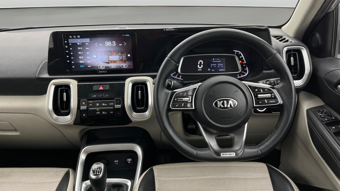 2020 KIA SONET HTX 1.0 IMT, Petrol, Manual, 34,064 km, Steering Wheel Close Up