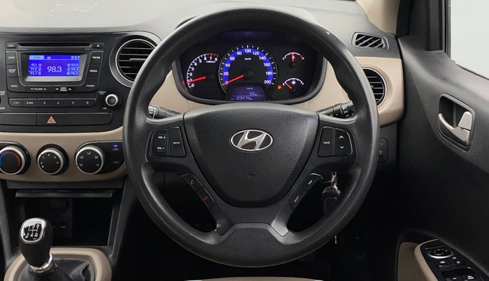 2015 Hyundai Xcent S 1.2, Petrol, Manual, 1,03,471 km, Steering Wheel Close Up