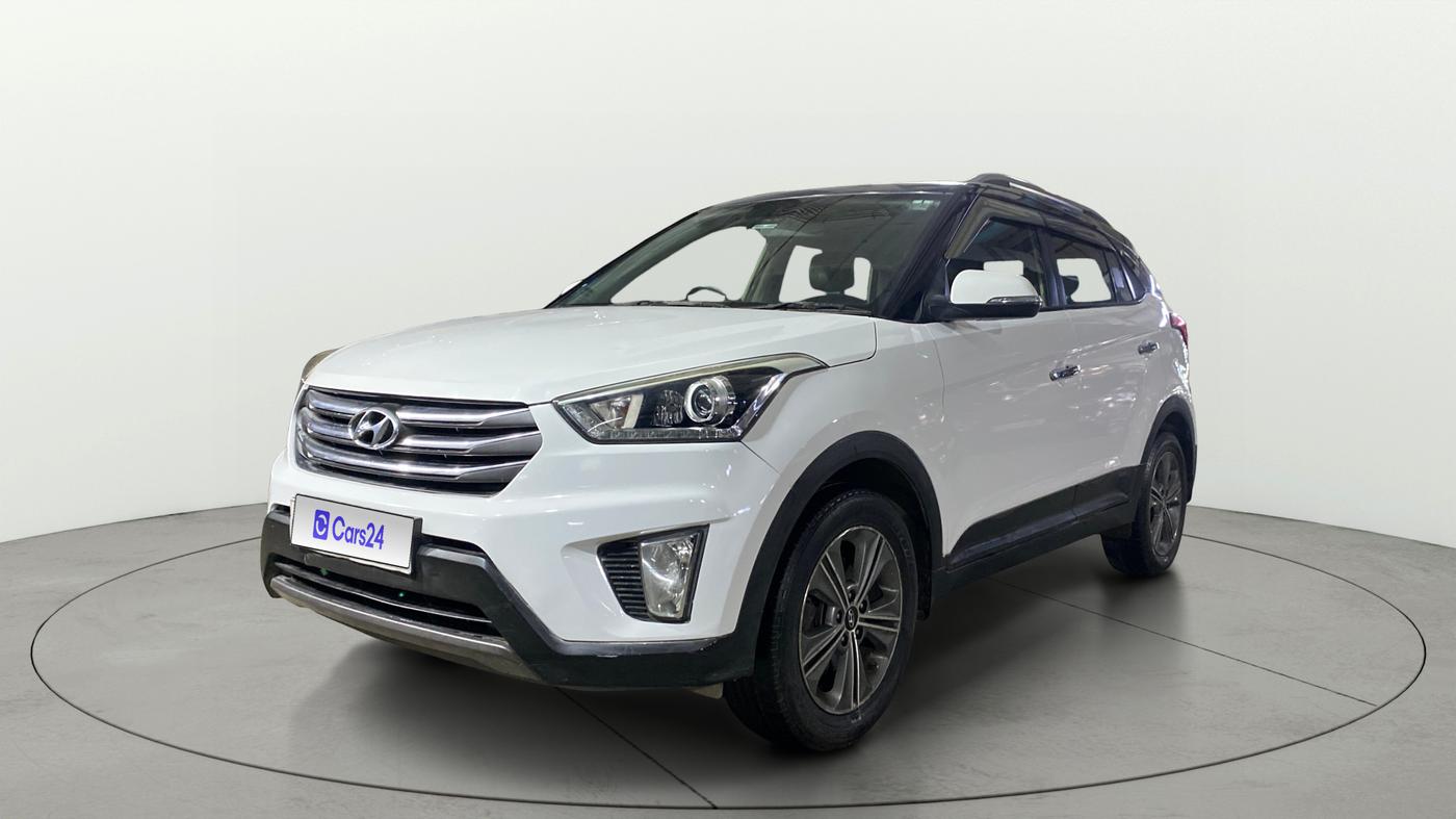 2017 Hyundai Creta SX PLUS 1.6 PETROL DUAL TONE, Petrol, Manual, 99,506 km, Left Front Diagonal