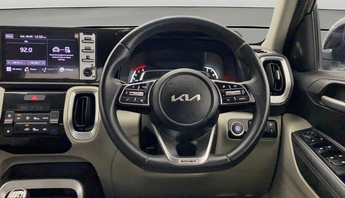 2021 KIA SONET HTX 1.0 IMT, Petrol, Manual, 14,680 km, Steering Wheel Close Up