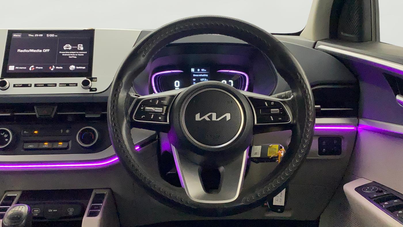 2024 KIA CARENS Premium (O) 1.5 Turbo Petrol iMT 7 STR, Petrol, Manual, 14,649 km, Steering Wheel Close Up