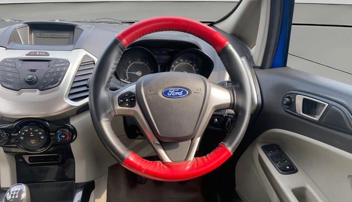 2014 Ford Ecosport TREND 1.5L DIESEL, Diesel, Manual, 1,49,062 km, Steering Wheel Close Up