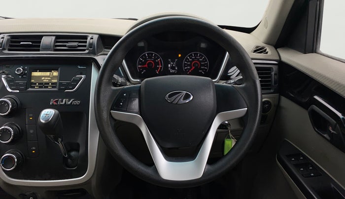 2016 Mahindra Kuv100 K8 6 STR, Petrol, Manual, 62,940 km, Steering Wheel Close Up