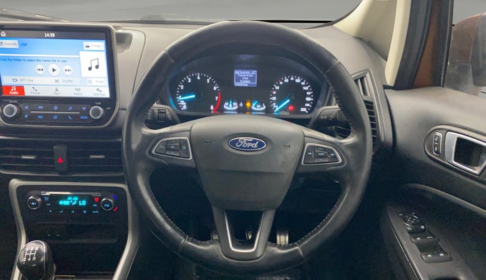 2018 Ford Ecosport TITANIUM 1.5L PETROL, Petrol, Manual, 1,44,348 km, Steering Wheel Close Up