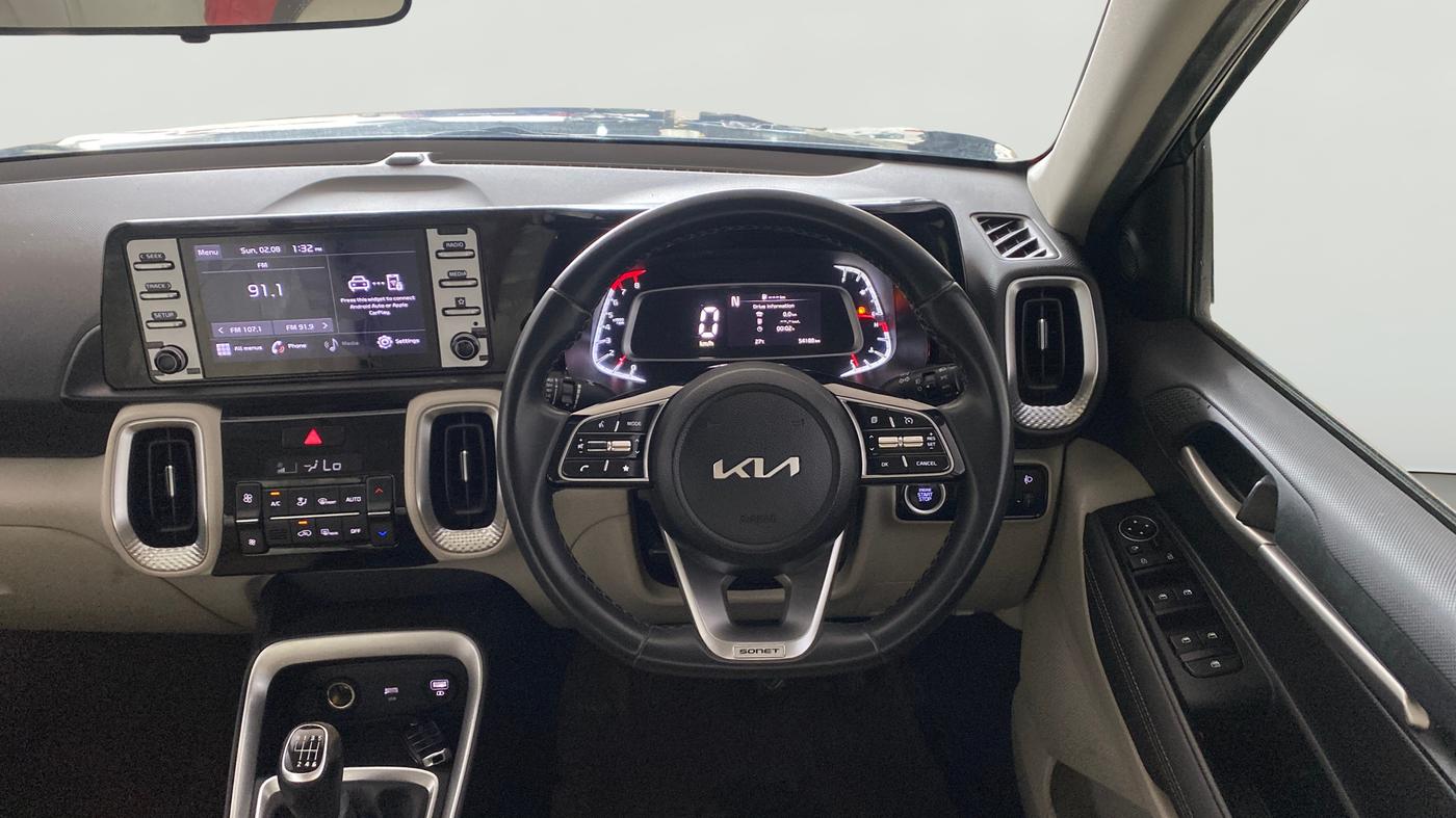 2022 KIA SONET HTX 1.0 IMT, Petrol, Manual, 54,188 km, Steering Wheel Close Up