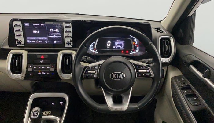 2021 KIA SONET HTX 1.0 IMT, Petrol, Manual, 30,923 km, Steering Wheel Close Up