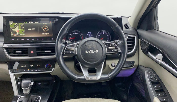 2022 KIA SELTOS HTX IVT 1.5 PETROL, Petrol, Automatic, 1,04,348 km, Steering Wheel Close Up