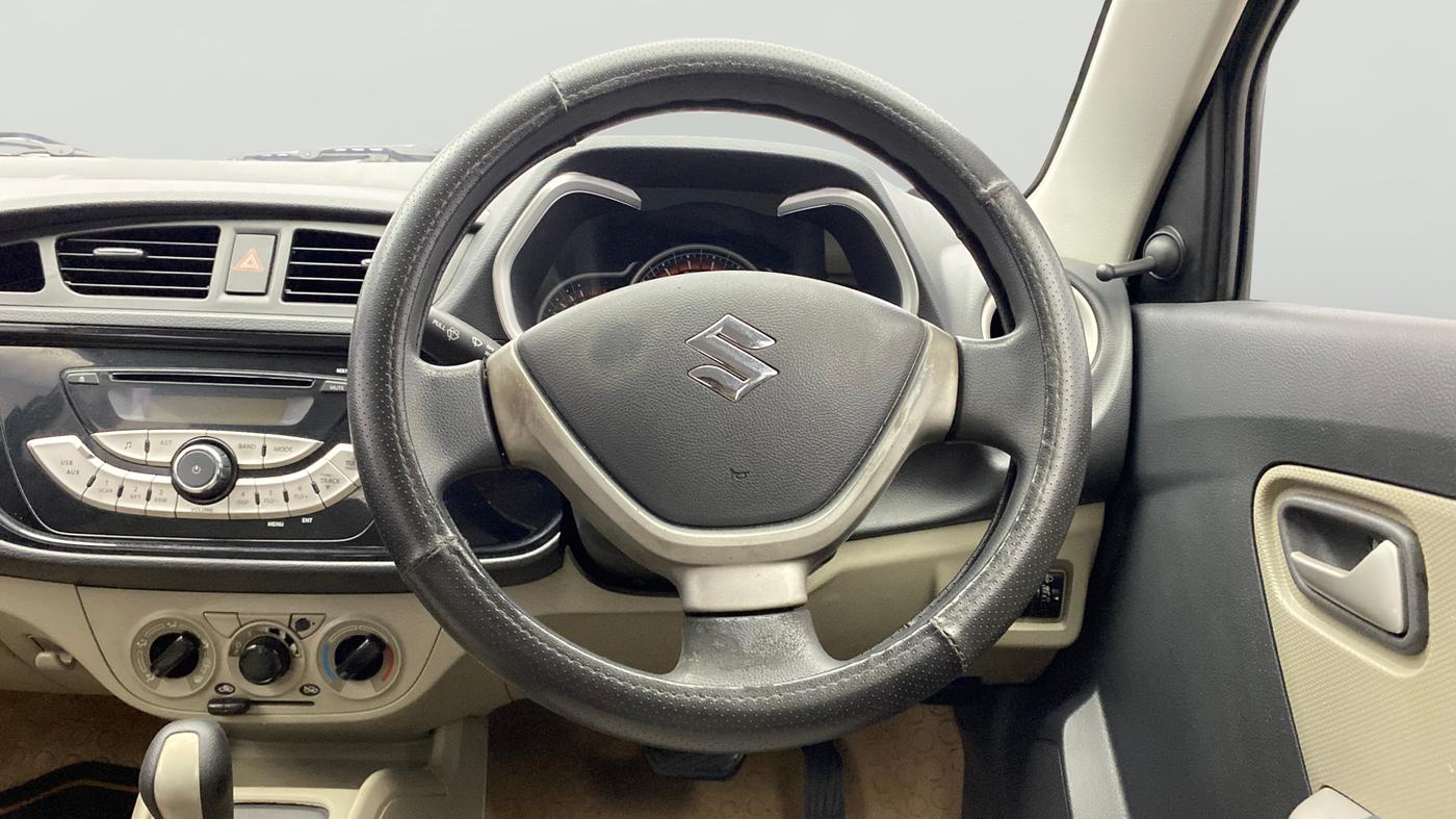 2015 Maruti Alto K10 VXI AMT, Petrol, Automatic, 1,07,039 km, Steering Wheel Close Up
