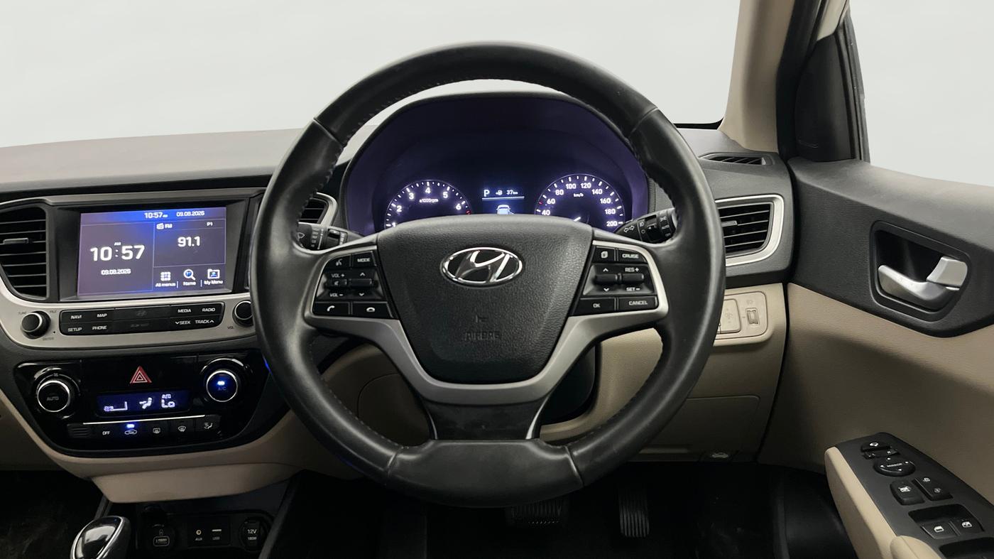 2019 Hyundai Verna 1.6 VTVT SX + AT, Petrol, Automatic, 74,540 km, Steering Wheel Close Up