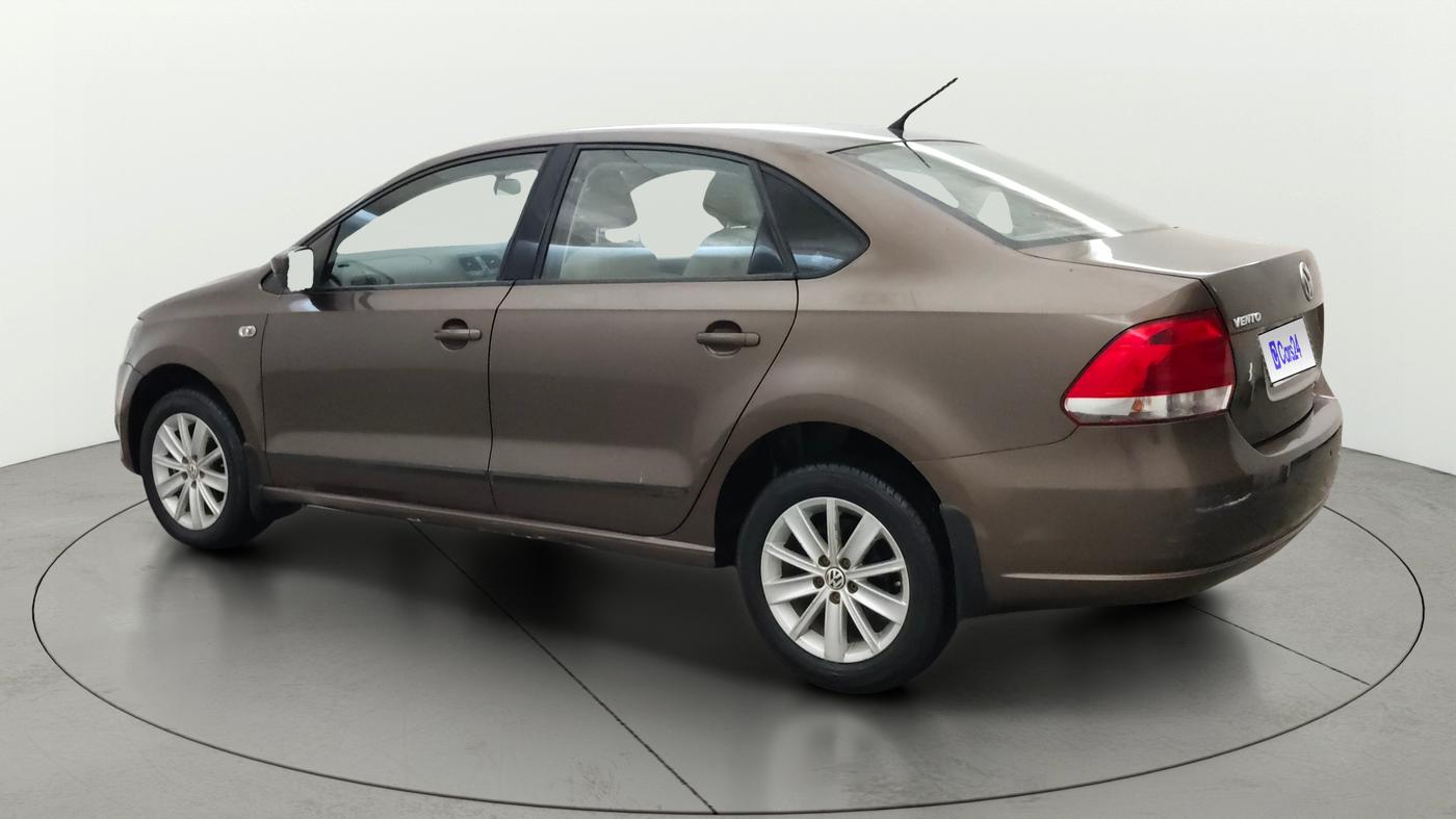 2014 Volkswagen Vento HIGHLINE PETROL AT, Petrol, Automatic, 92,363 km, Left Back Diagonal