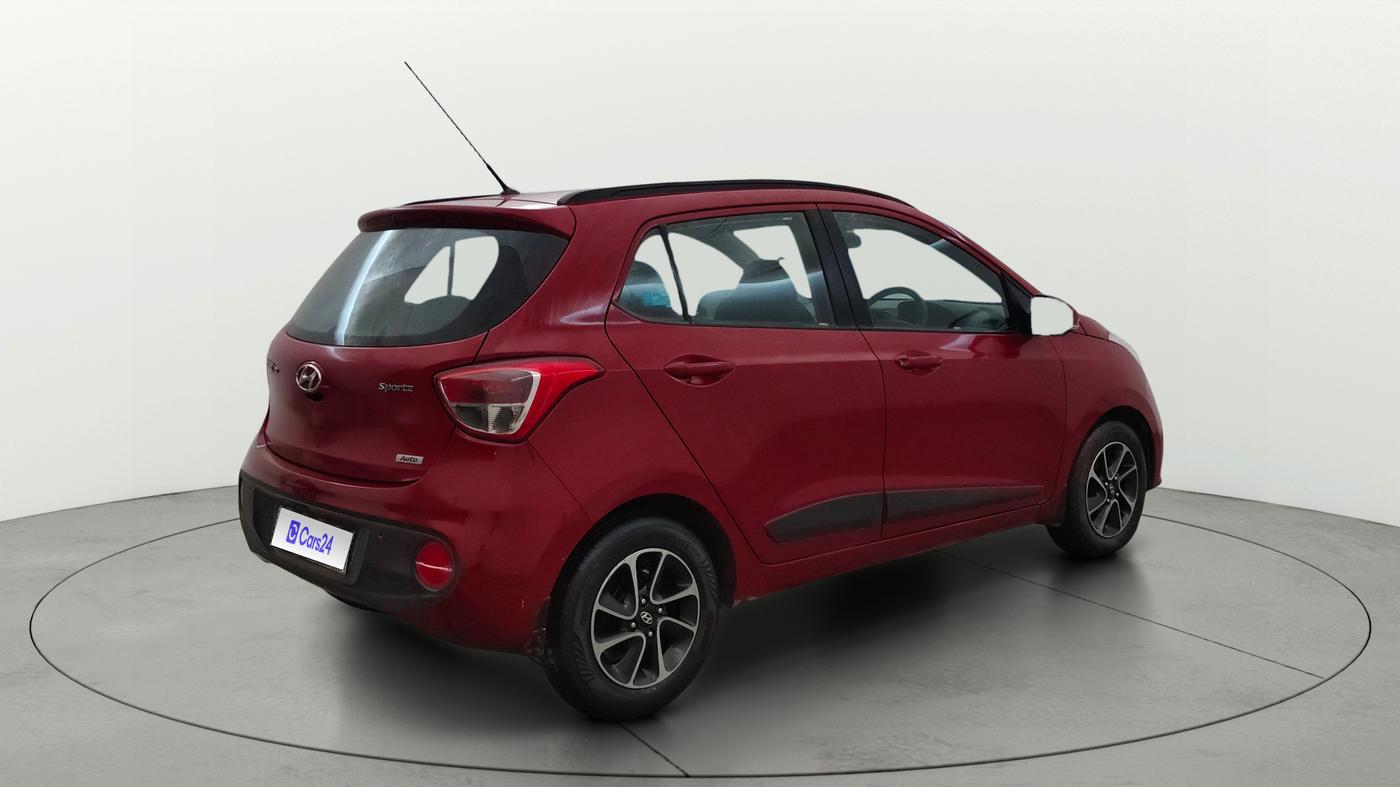 2017 Hyundai Grand i10 SPORTZ (O) AT 1.2 KAPPA VTVT, Petrol, Automatic, 69,502 km, Right Back Diagonal
